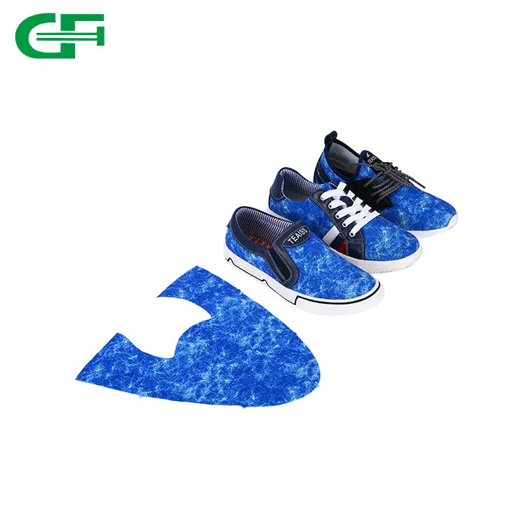 Factory Supply Fashion Blue Non Woven Upper Fabric for Shoes Making Material
