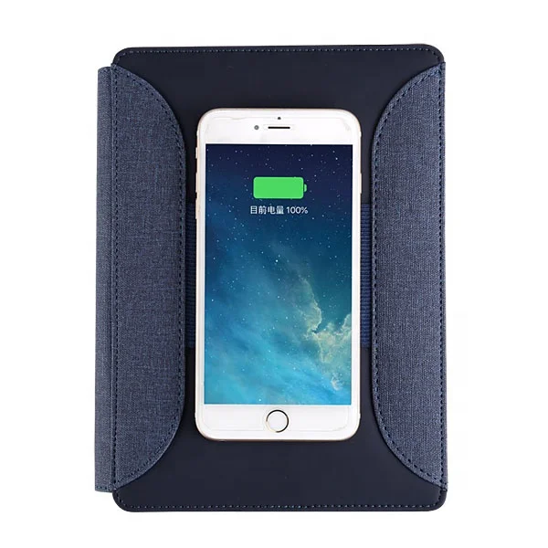 Wireless charger power bank A5 business planner organizer