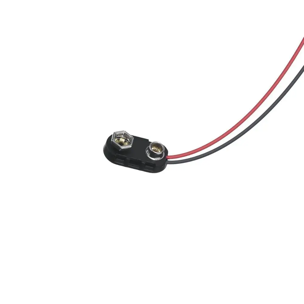 I Type Long Cable Connection Hard Shell 9 V Battery Clip