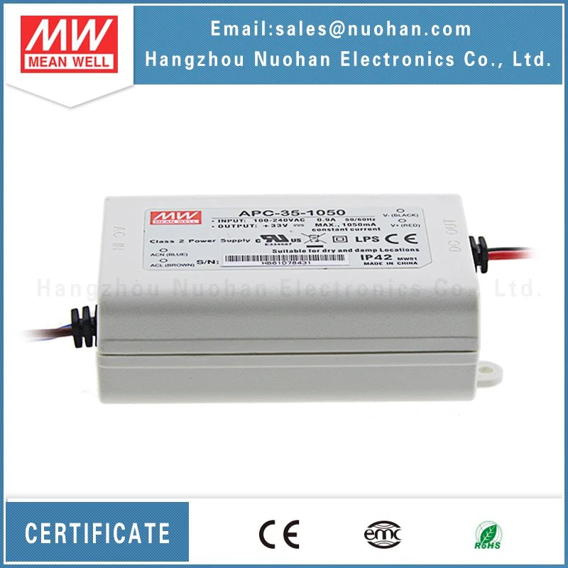 Mean Well APC-35-1050 35W 1050ma Led Driver