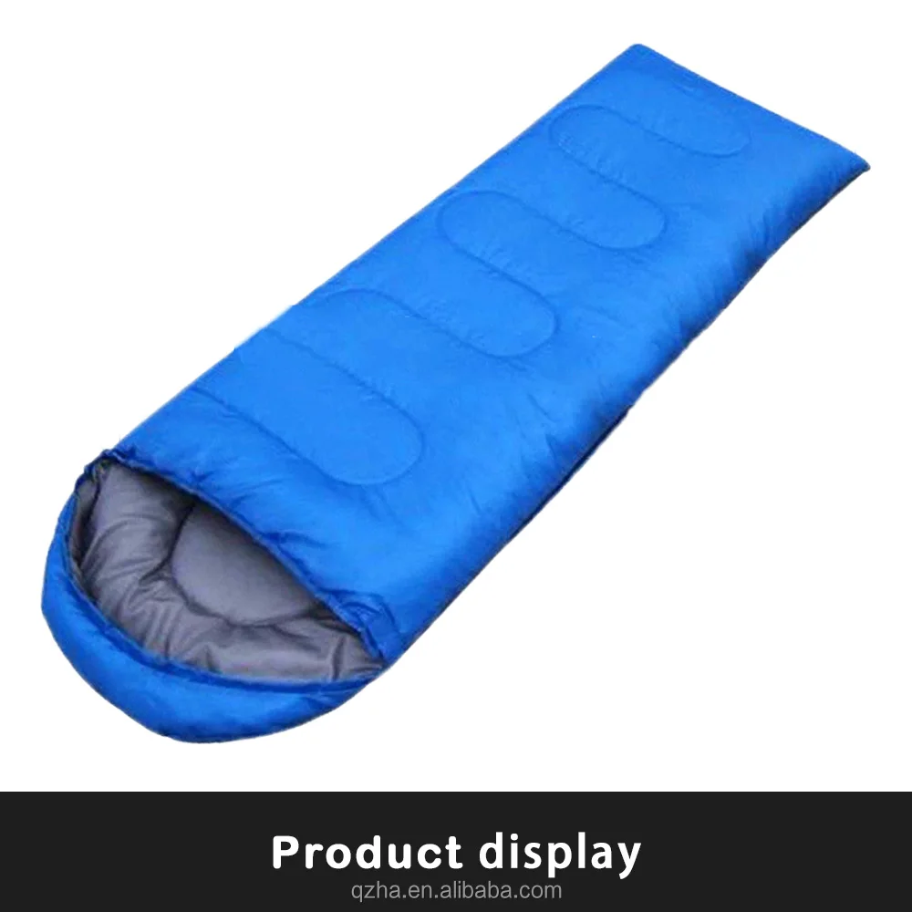 
Outdoor army green winter cotton or custom eiderdown waterproof envelop camping sleeping bag 