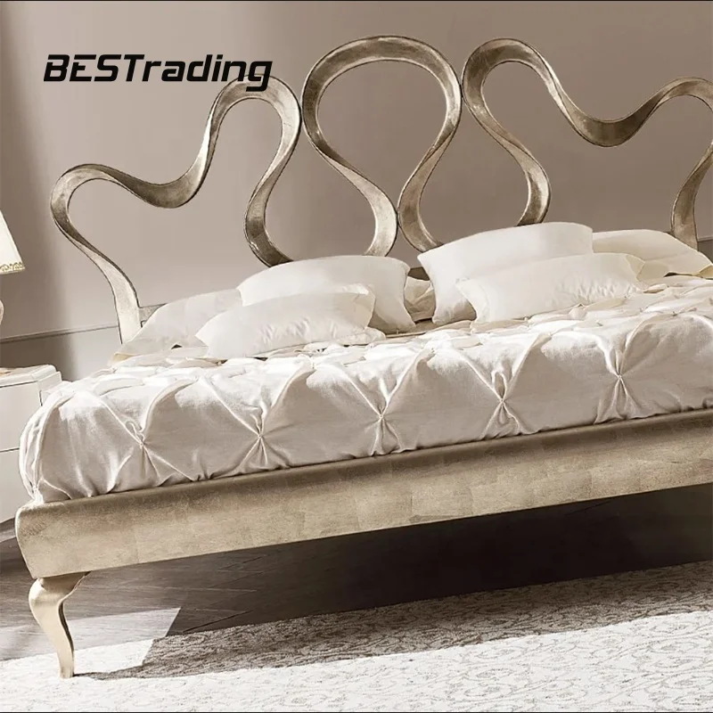 Modern Luxury Furniture King Size Bed French Bed Home Furniture Bedroom Furniture Soft Bed 100% Solid Wood King\queen Size