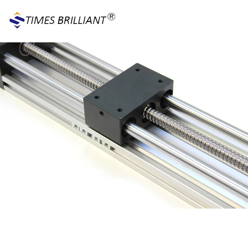 China high precision 800mm stroke stepper motor driven ball screw linear actuator guide rail for linear motion xyz system