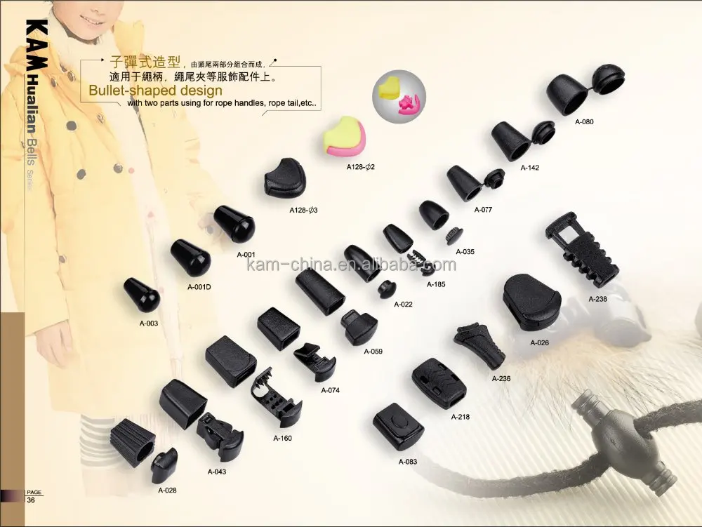 
Good quality plastic end cap for cord lock 