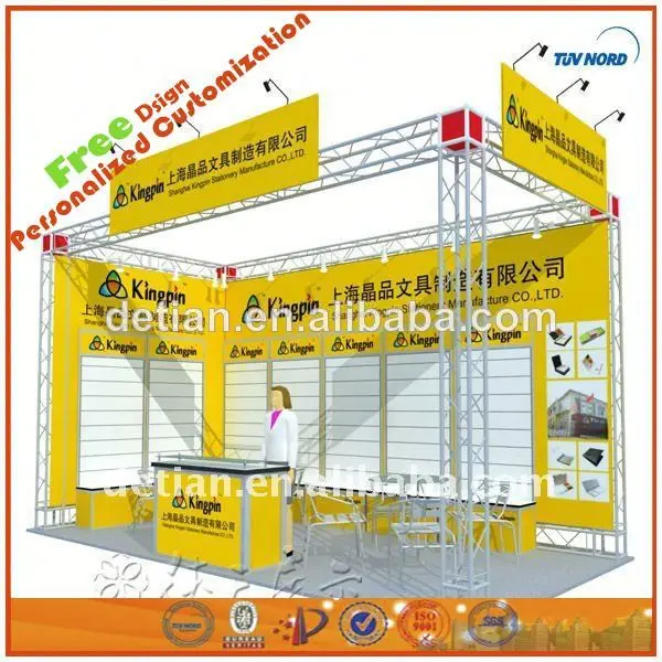 
 портативный и сборно-разборных фермы шанхайской выставке стенд киоск дизайн от стенда производителя в шанхае 001864  