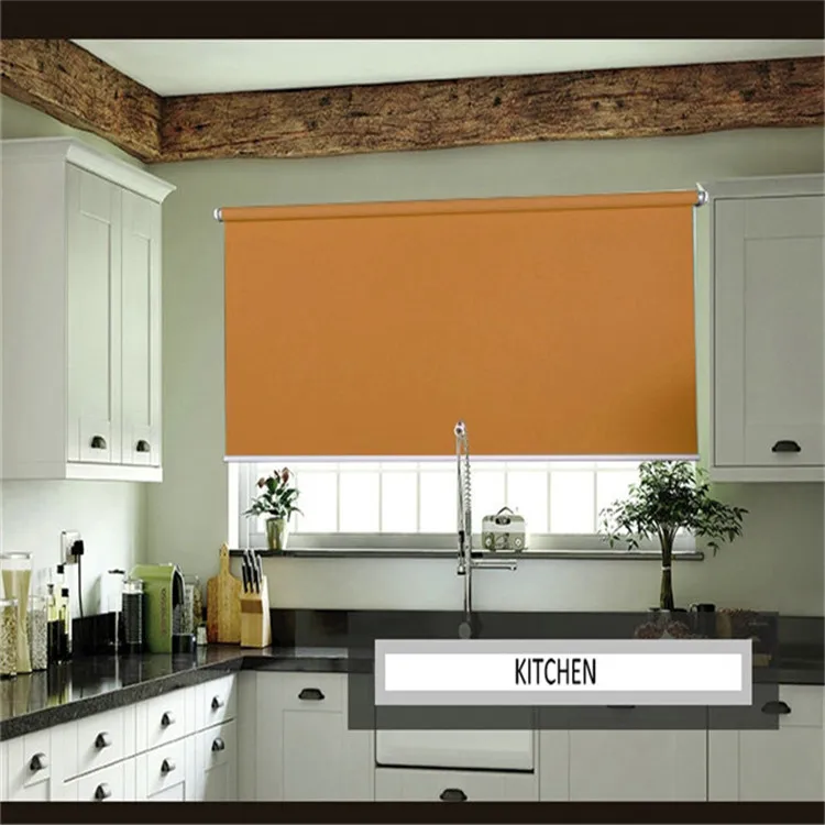 fire proof  polyester fabric manual  roller window blinds