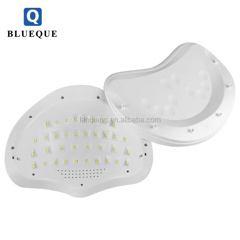 BLUEQUE Sun white light 72W gel uv led cordless nail lamp for two hand