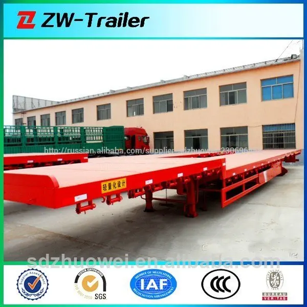 китай горячей продажи тяжелых 2 валы/3 моста гусиная шея низкий бортовой грузовик полуприцепа