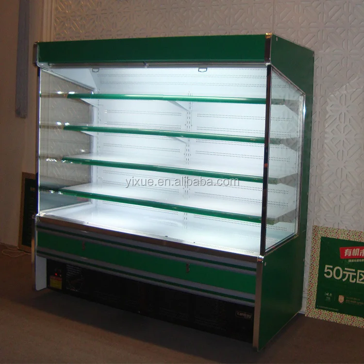 supermarket display chiller philippines with multideck for fruit and vegetable/supermarket island chiller for beverage