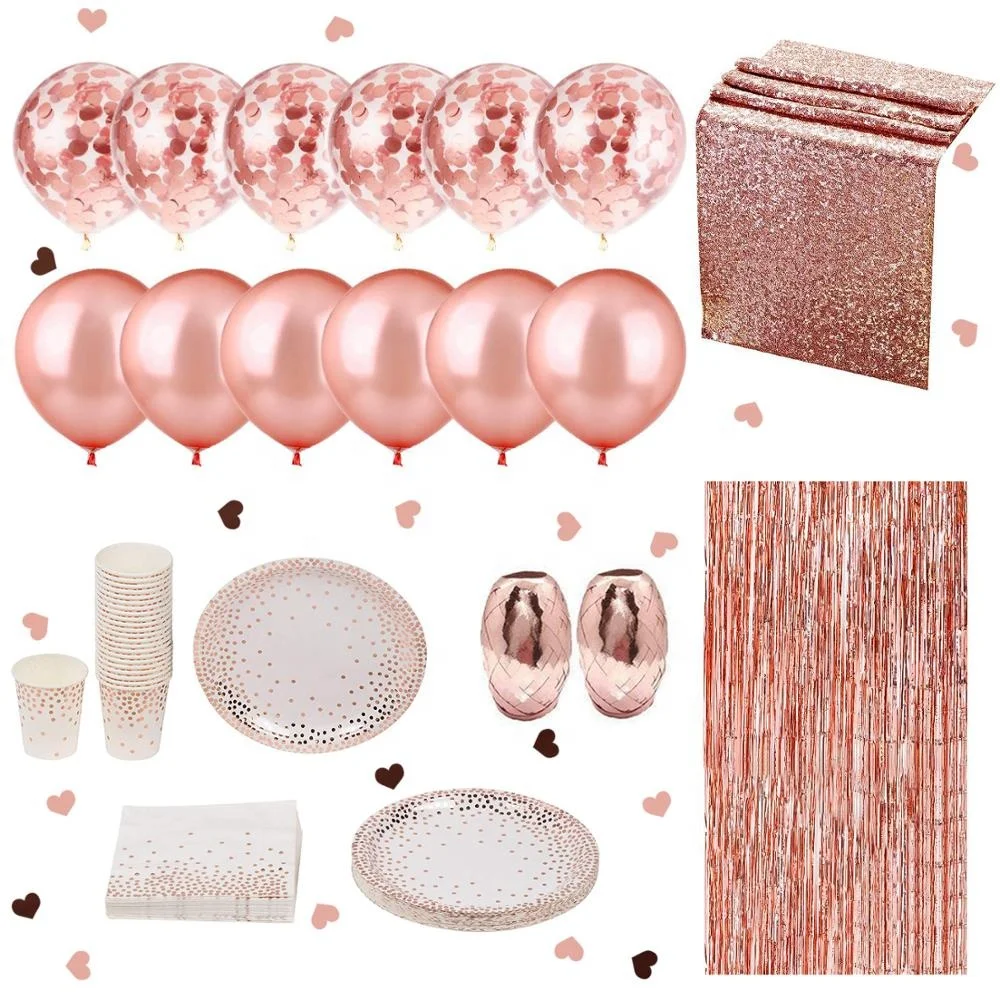 
NICRO Wholesale Rose Gold Balloon Curtain Bachelorette Bridal Shower Bride To Be Wedding Party Decorations  (60794043420)