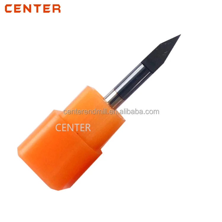 CENTER-Carbide V Shape Engraving Router Bits/PCB Cutter/Single Flute Cutting Bits