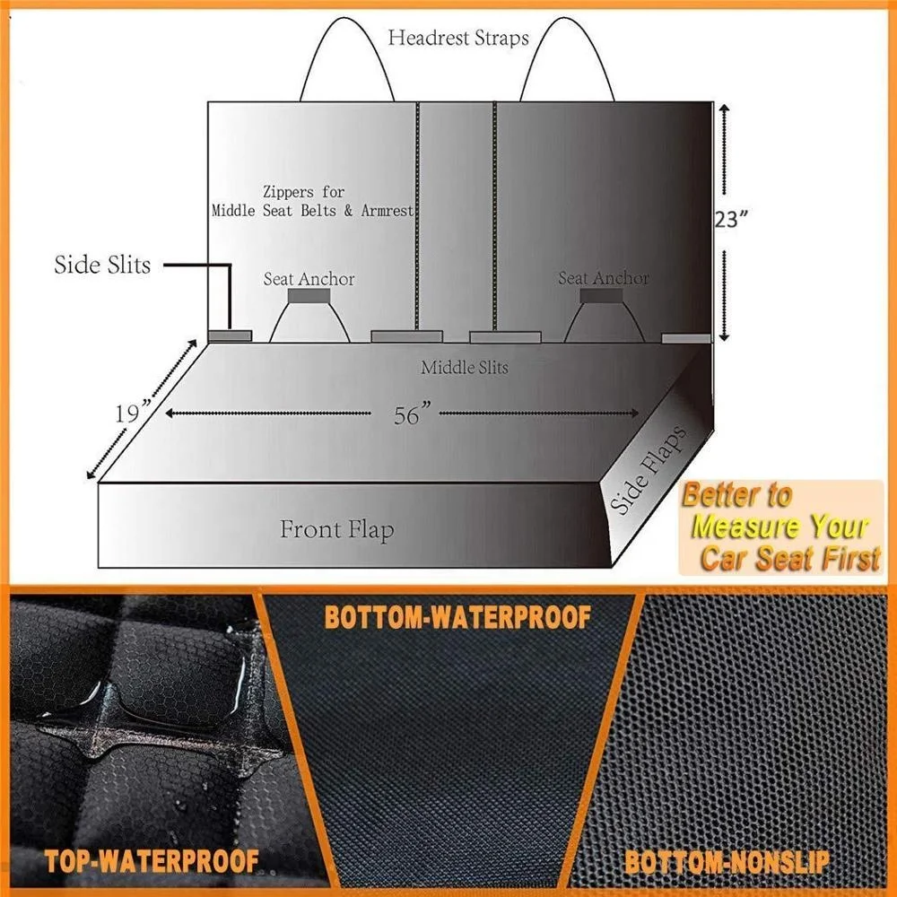 
Waterproof Scratch Proof Washable Non-Slip Durable Pet Dog Car Seat Cover for Cars Trucks SUV 