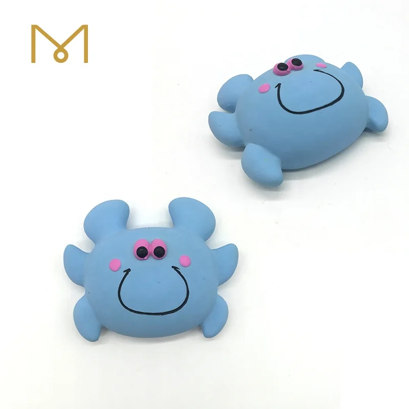 custom Eco-friendly cute rubber blue crab baby bath toy water-proof sealed play water kids toys