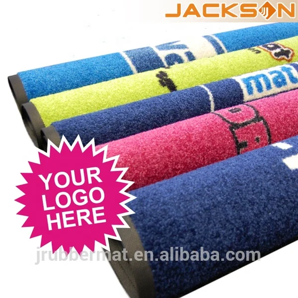 Machine Tufted Logo Printed Entrance Mat Outdoor Carpet