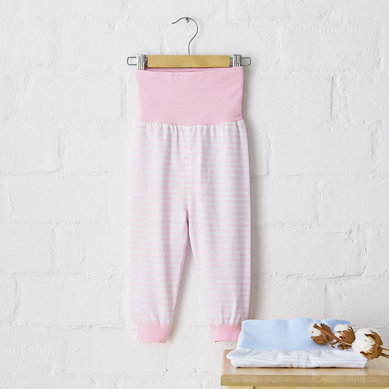 
baby high waist windproof long pants protect the stomach seamless sawing newborn baby clothes 