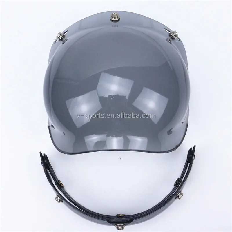 Compatible Motorcycle Bubble Visor 3 pin buckle Motorbike Helmet glass UV 400 Protection visor