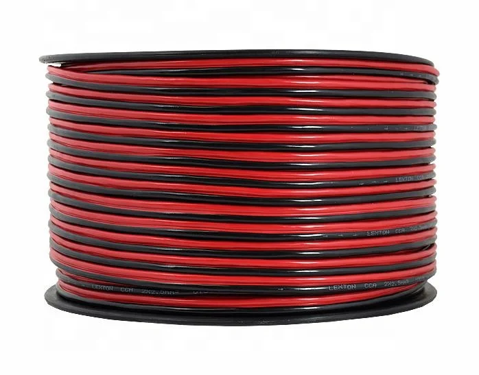  Китай (материк) красного и черного цветов 22AWG 2 ядра плоский медный скрученный кабель