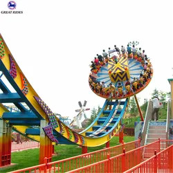 Luna park amusement equipment sliding flying ufo magic disk for adults