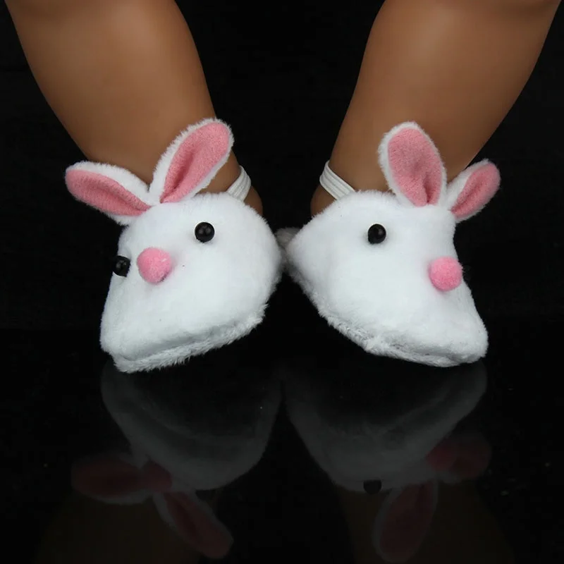 New Cute Felt Baby Dolls Plush Slippers