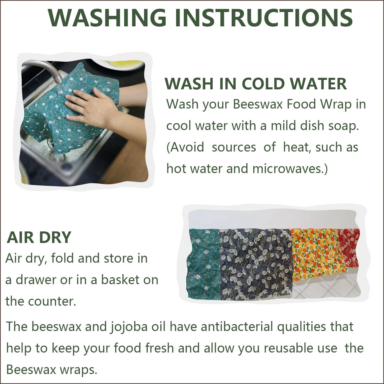 2022 Amazon Hot Sellers Sustainable Eco Friendly Products beeswax Fresh-keeping Cloth beeswax Food Wraps Beeswax wrap