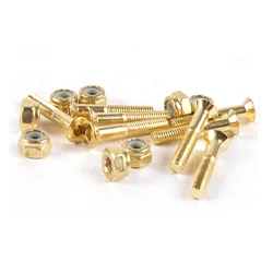 Gold 25mm long 8 screws skateboard bolts hardware components
