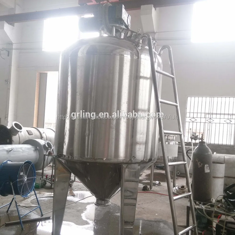 1000l single layer stainless steel mixing tank with ladder
