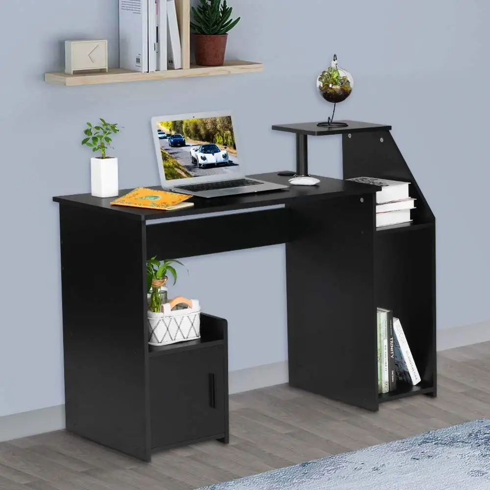 
Computer Desk With Host Drawer And Printer Shelf For Home Office PC Table Workstation 