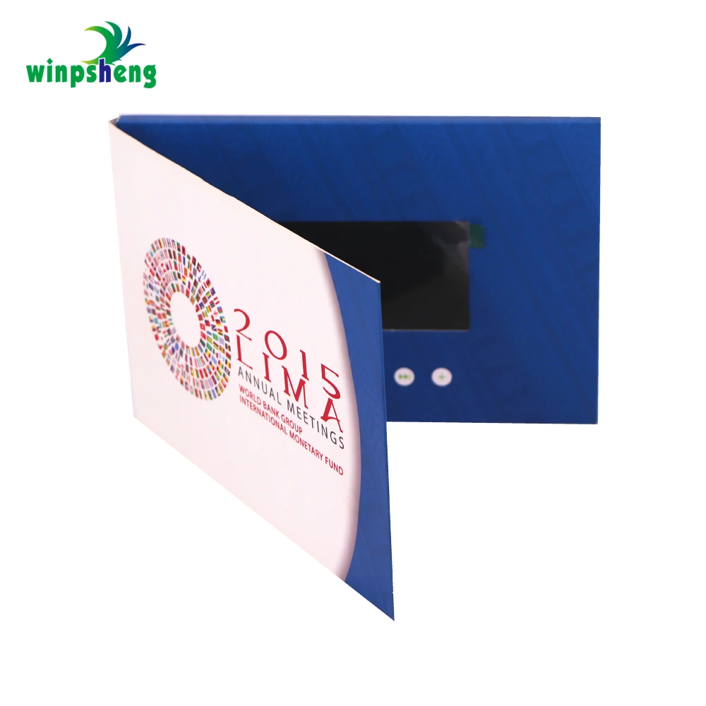 Customized LCD Screen Cardboard Business Video Brochure