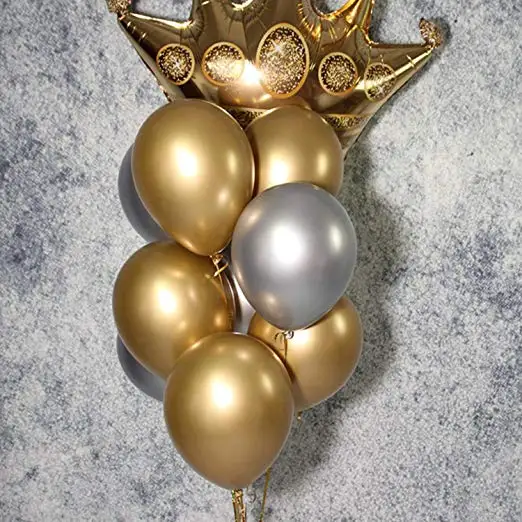 Partycool 12 Inch Gold Metal Balloons Baby Shower Metallic Latex Wholesale 12inch Party
