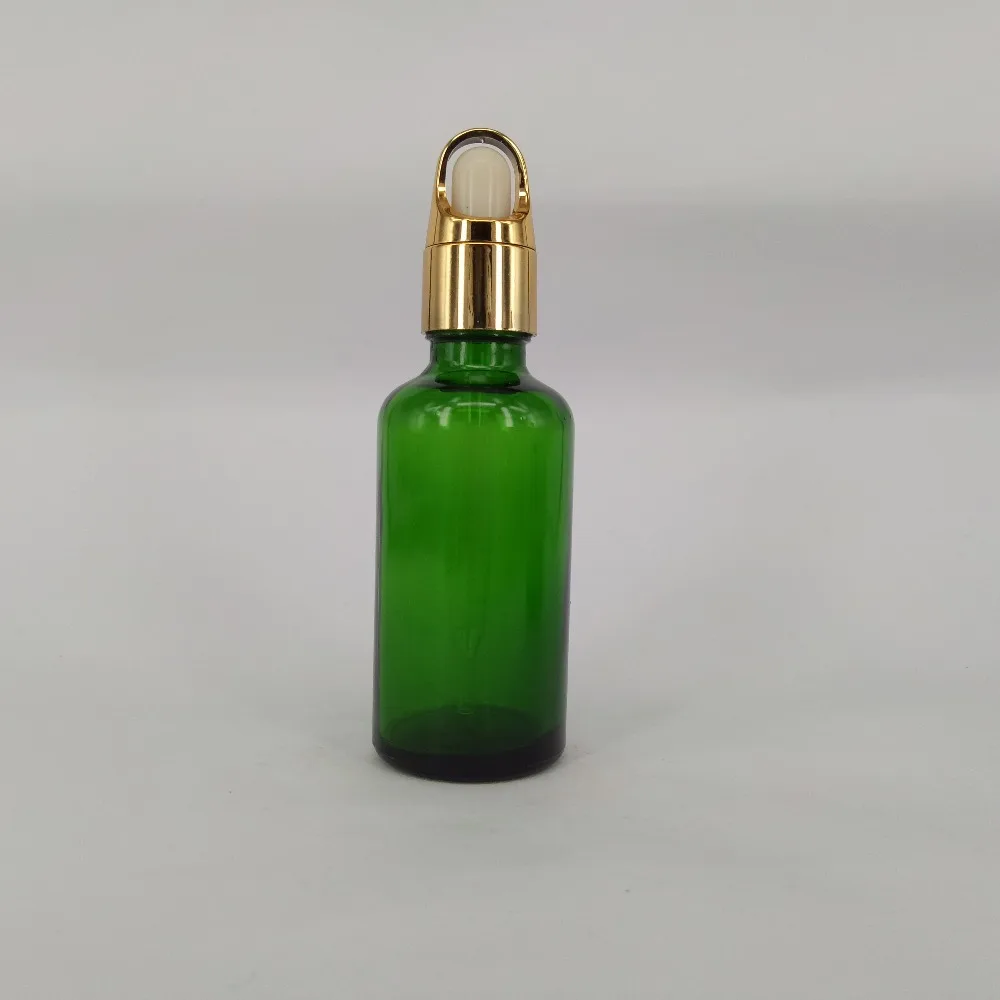 Frosted green perfume oil glass packaging bottle
