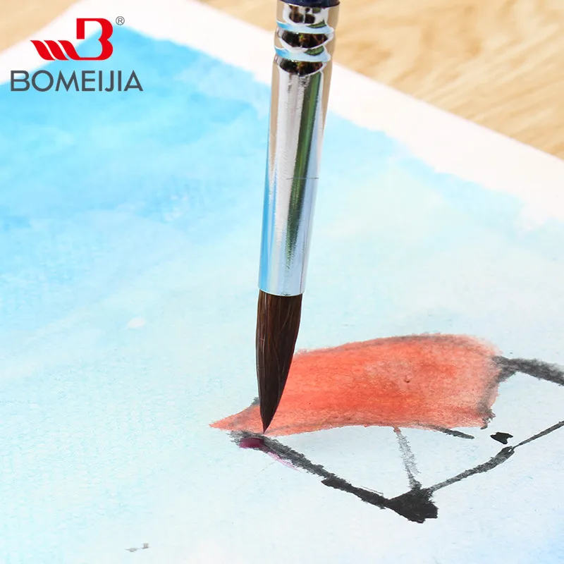 Bgln 7Pcs/set Imported Nylon Hair Artist Watercolor Paint Brushes Set For Watercolor Gouache Painting Art Supplies