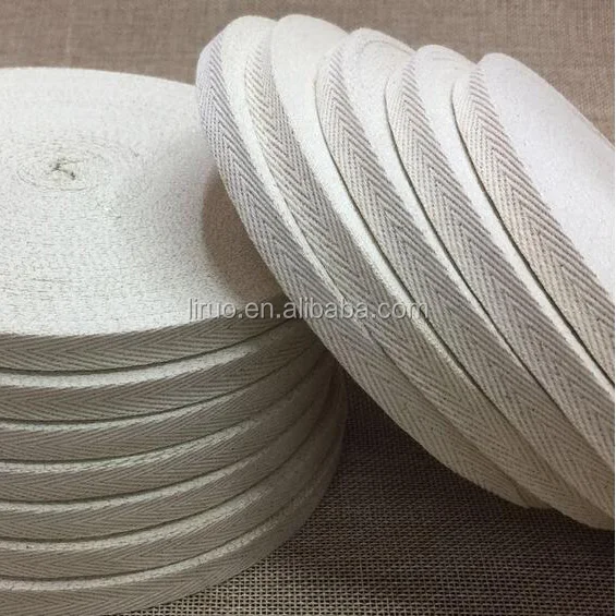 10mm nature color100%cotton webbing