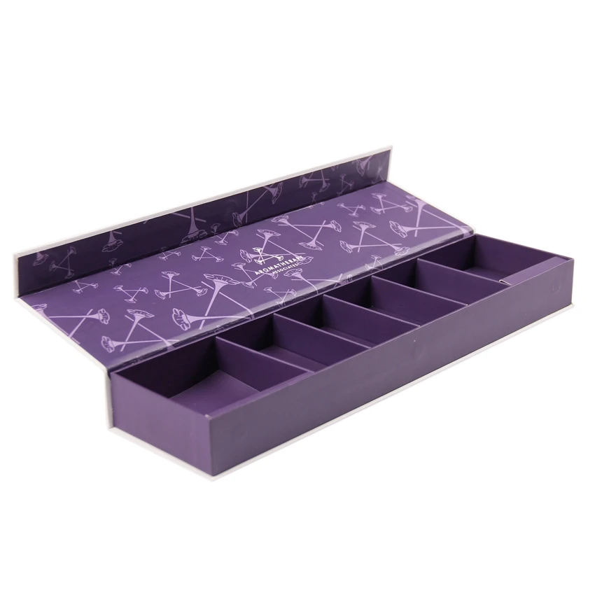 Flip top cosmetic gift set packaging boxes with paper insert