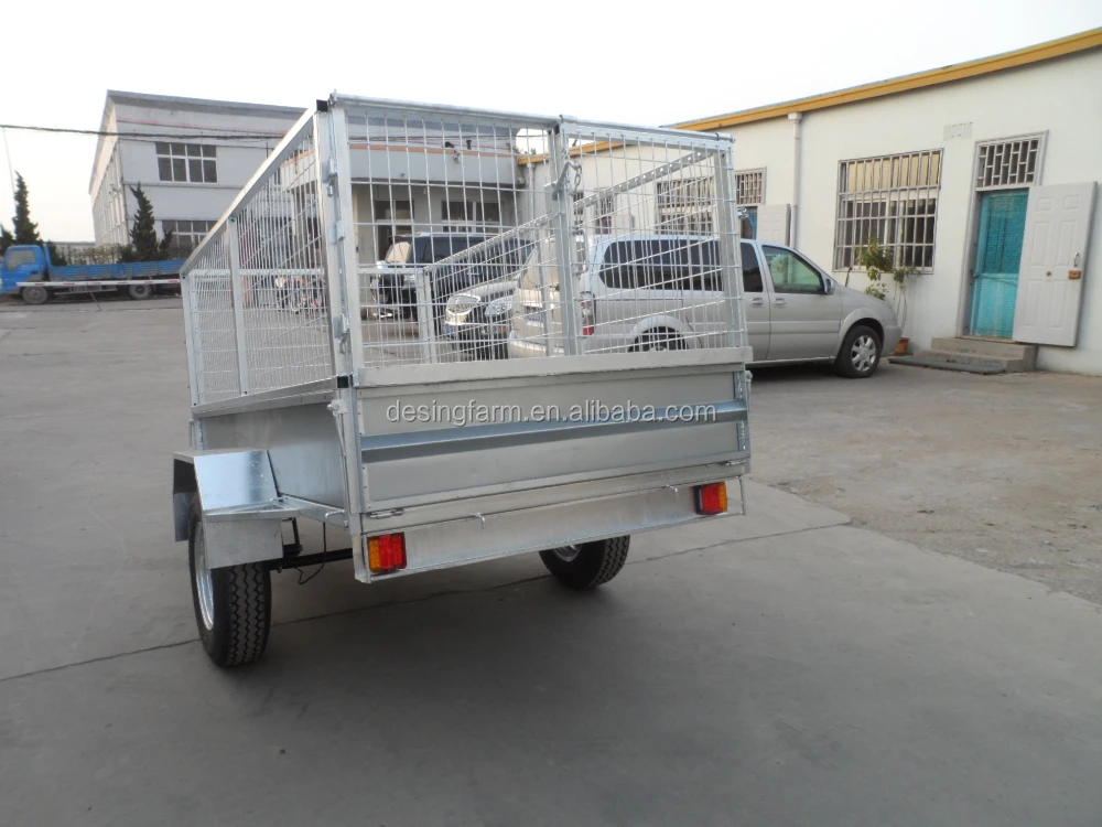 Galvanized 7x4 Car Box Cage Utility Trailer