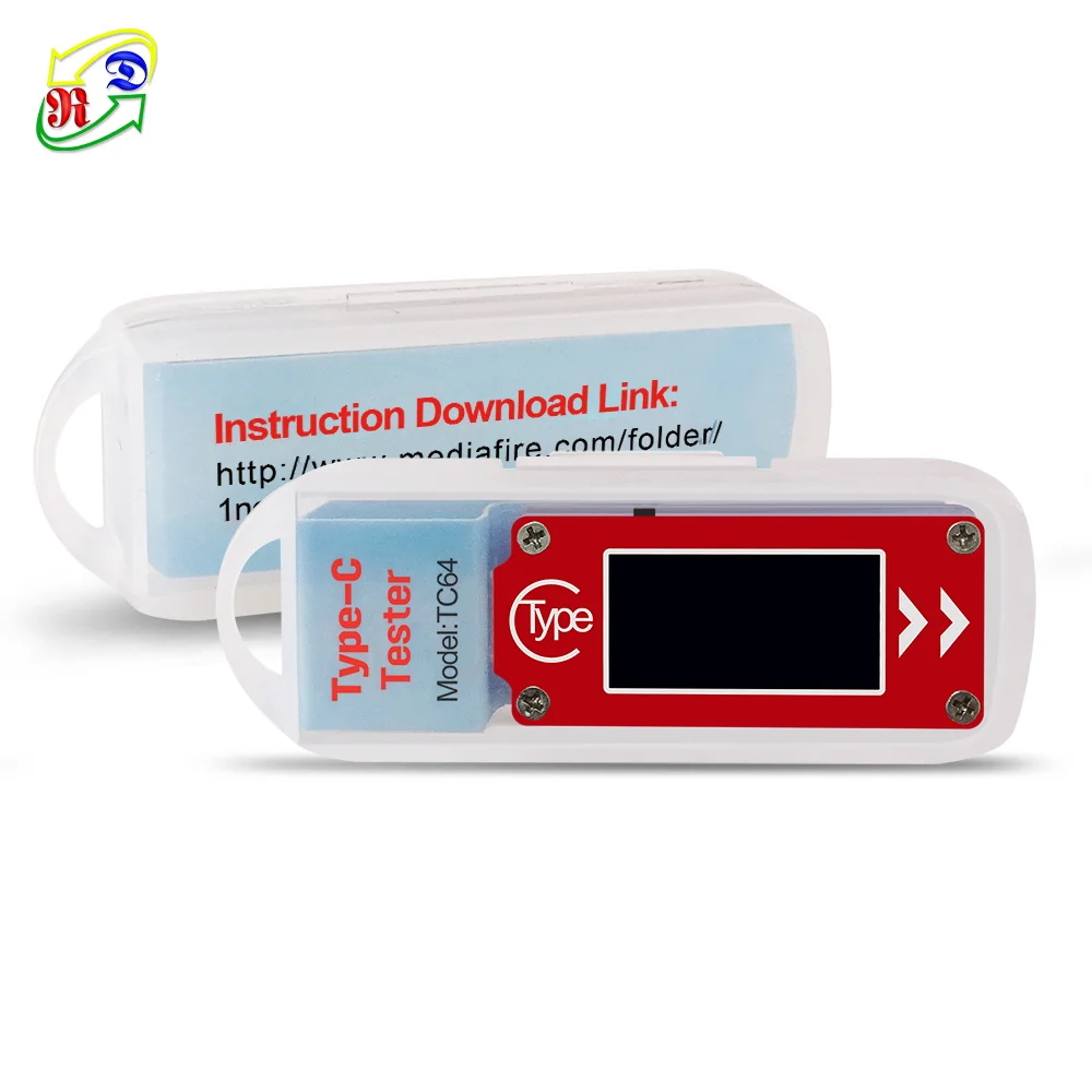 RD Type-C TC64  DC USB voltage current tester voltmeter ammeter PD charger  Color LCD Display power bank USB Meter
