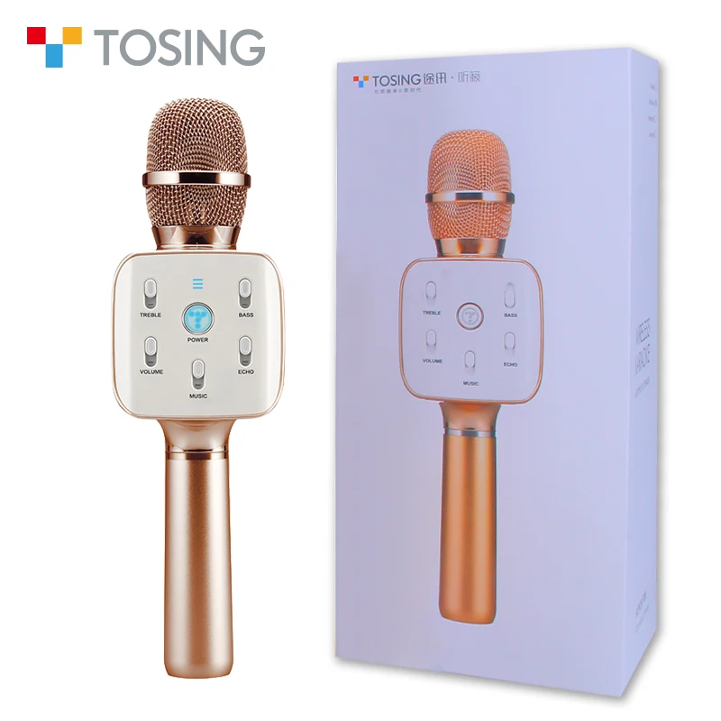 Синий зуб MIC беспроводной караоке плеер Rap микрофон с динамиком КТВ игрок