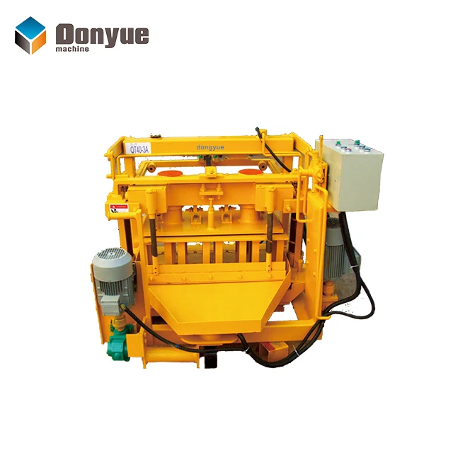 QT40-3A Concrete mobile hollow block making machine / Cement hollow brick making machine