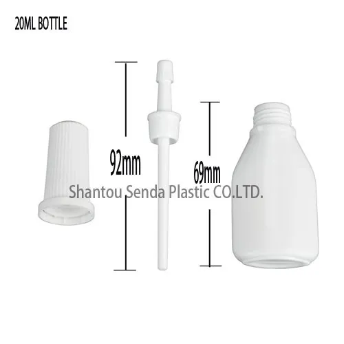 squeeze plastic bottle with child proof cap,spray throat bottle with nozzle, small spray medicine powder bottle