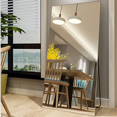 large black rectangle framed big long body full length dressing home decor wall floor standing mirror miroir espejo spiegel