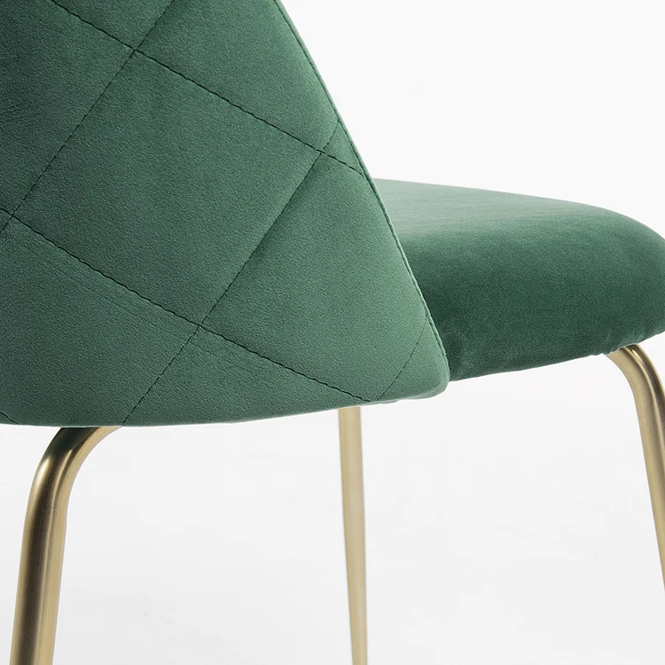 
GUYOU GY-4056 modern velvet living room restaurant dining chair with metal frame 