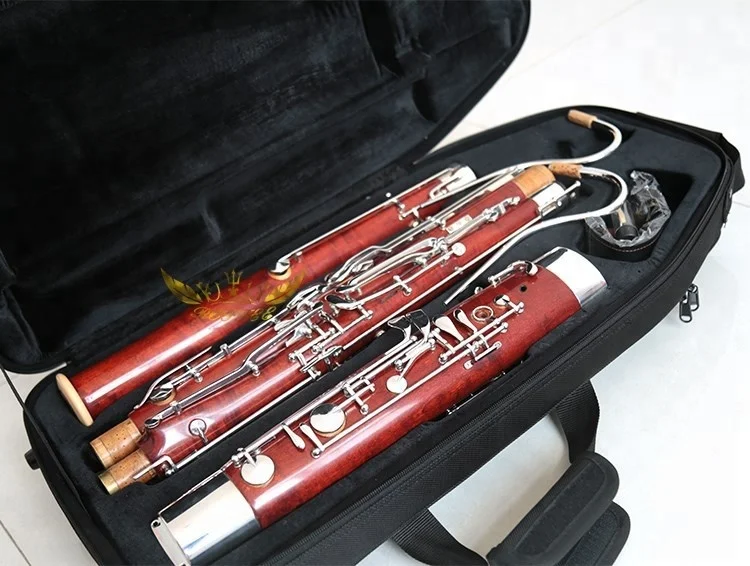 Roffee Adult Silver plated C tone Maple Wood Bassoon