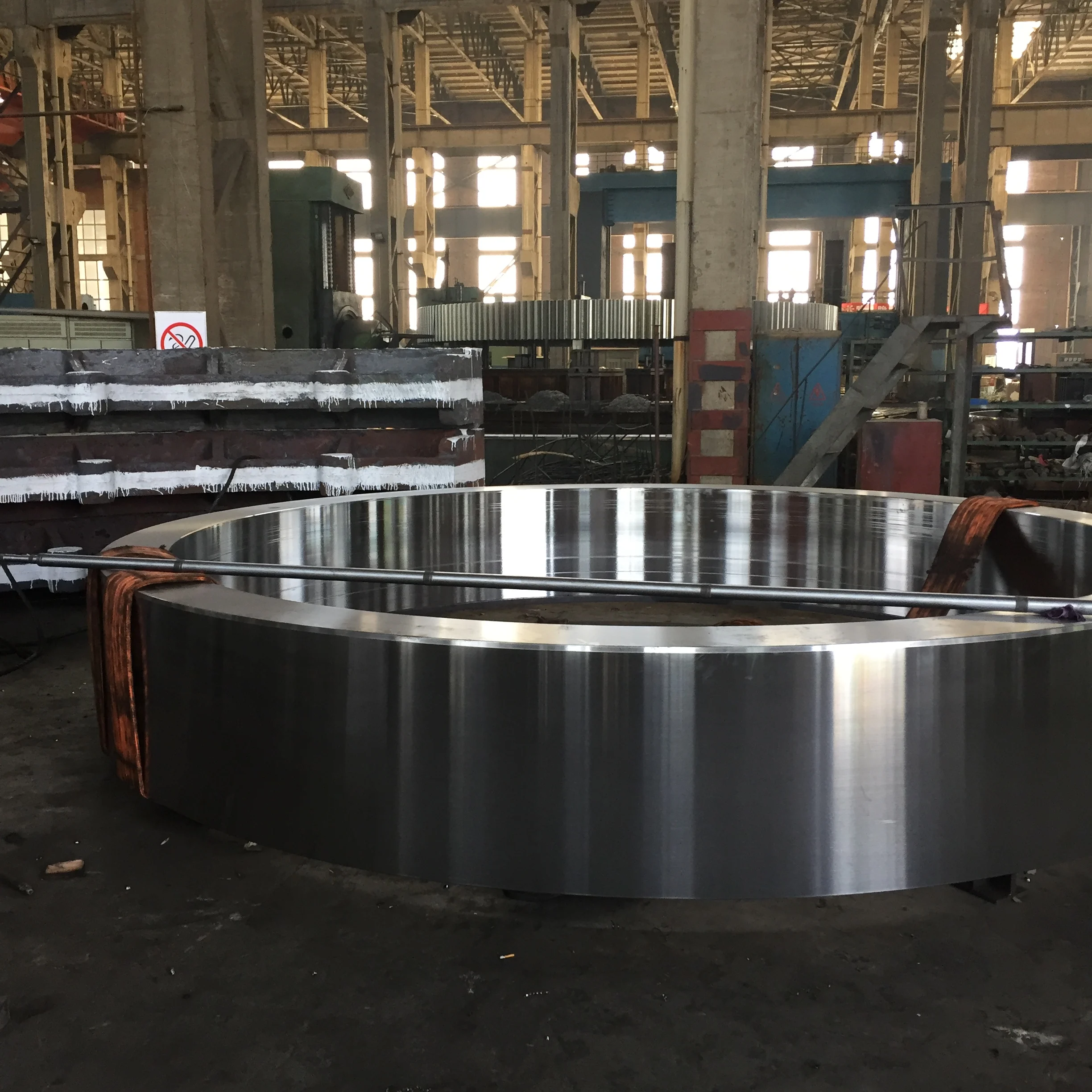 Large Size Custom Cnc Lathe Machining Steel High Quality Casting Rotary Kiln Tyre Made In China