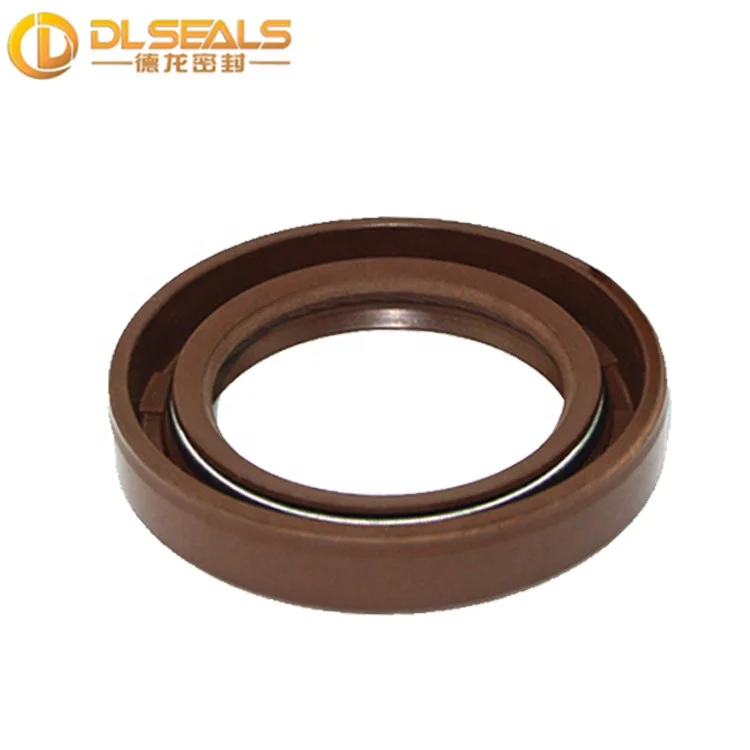 DLseals factory 22x36x8mm rubber oil seals  FKM brown rubber + metal double lips TC oil seal