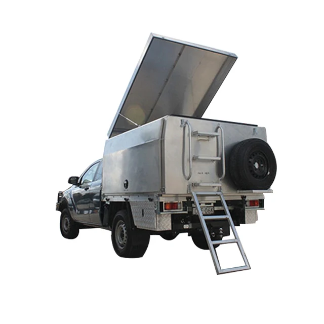 Custom Dual Cab Aluminium Gullwing Ute Camper Canopy Tool boxes