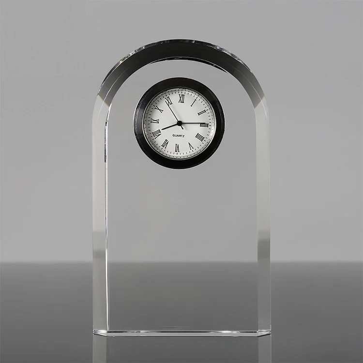hot selling desk clock wedding favors crystal gifts anniversary souvenirs with custom logo