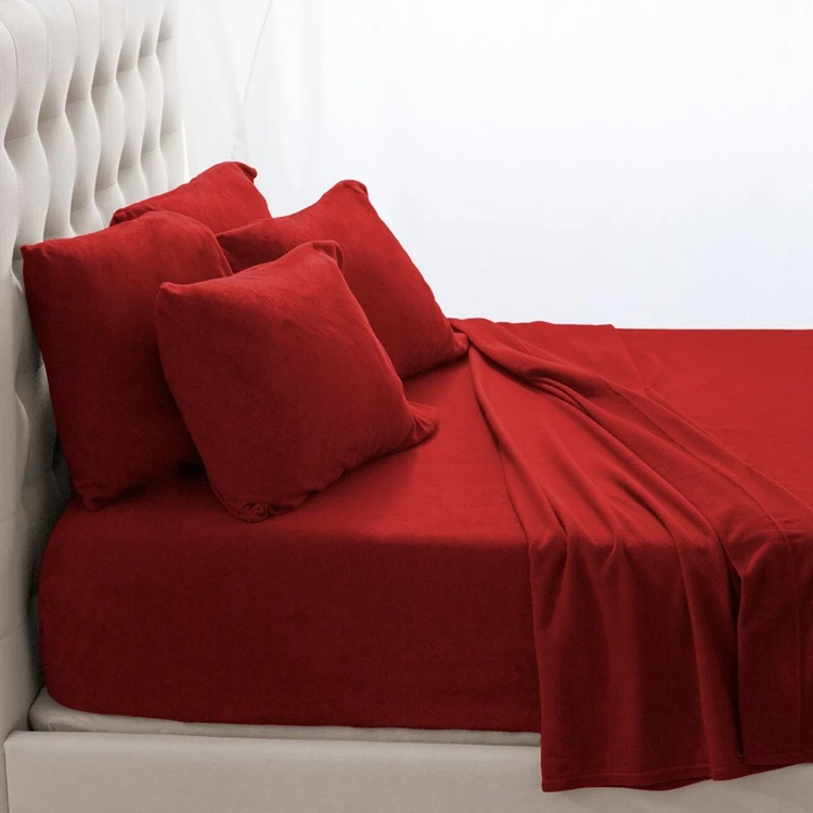 Soft & Cozy Twin Queen King Super King  Polar Fleece Sheet Luxury Bedding  Set 4 piece