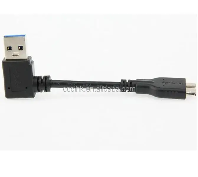 USB3.0 Data Cable 90 Degree Right Angel USB3.0 to Micro USB Adapter Cable
