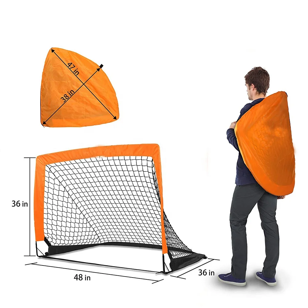 Portable  Easy Fold-up Soccer Goal Fiberglass Football Net For Kids