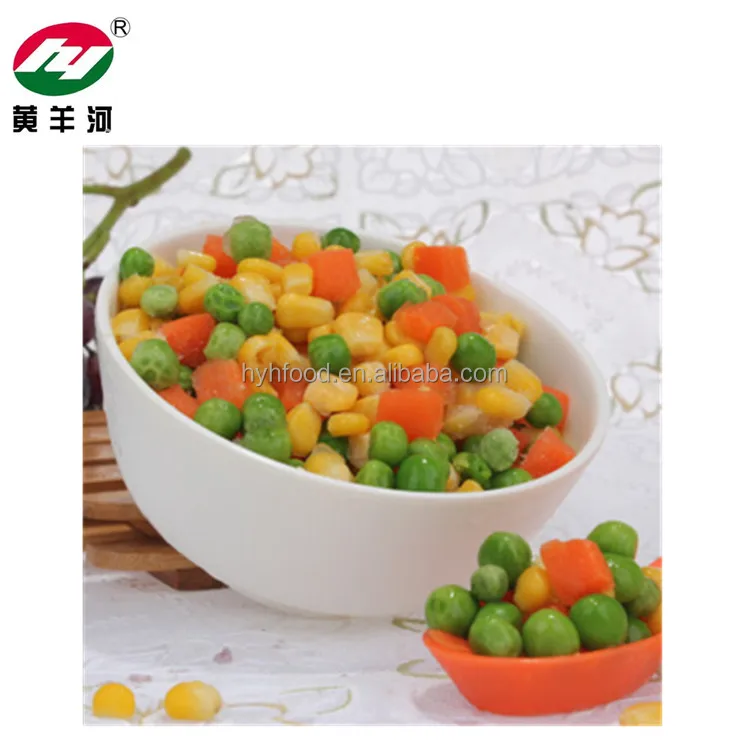 Frozen mixed vegetables iqf carrots  Green Peas Sweet Corn Bulk