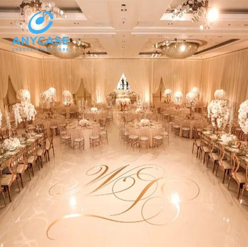 Hot Selling wood color 4x4ft Podium weddings dance floor wooden